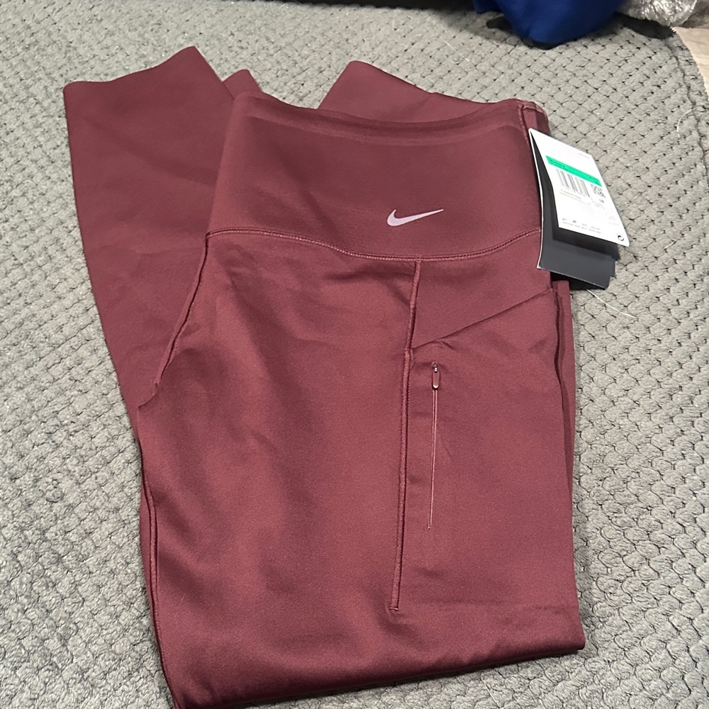 Nike Maroon Performance Leggings